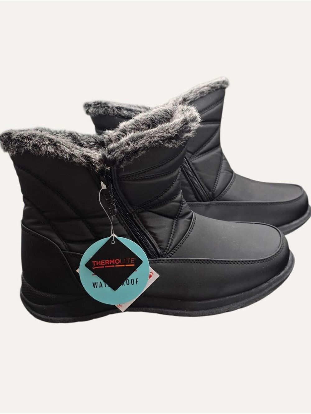 Totes Dalia Waterproof Thermolite Winter Boots Black 9.5W NWT